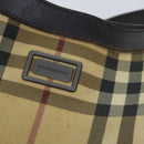 BURBERRY Nova Check Shoulder Bag Coated Canvas Beige Auth 90528-17