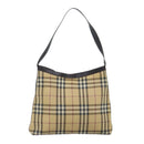 BURBERRY Nova Check Shoulder Bag Coated Canvas Beige Auth 90528-2