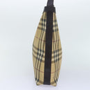 BURBERRY Nova Check Shoulder Bag Coated Canvas Beige Auth 90528-4