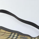 BURBERRY Nova Check Shoulder Bag Coated Canvas Beige Auth 90528-8