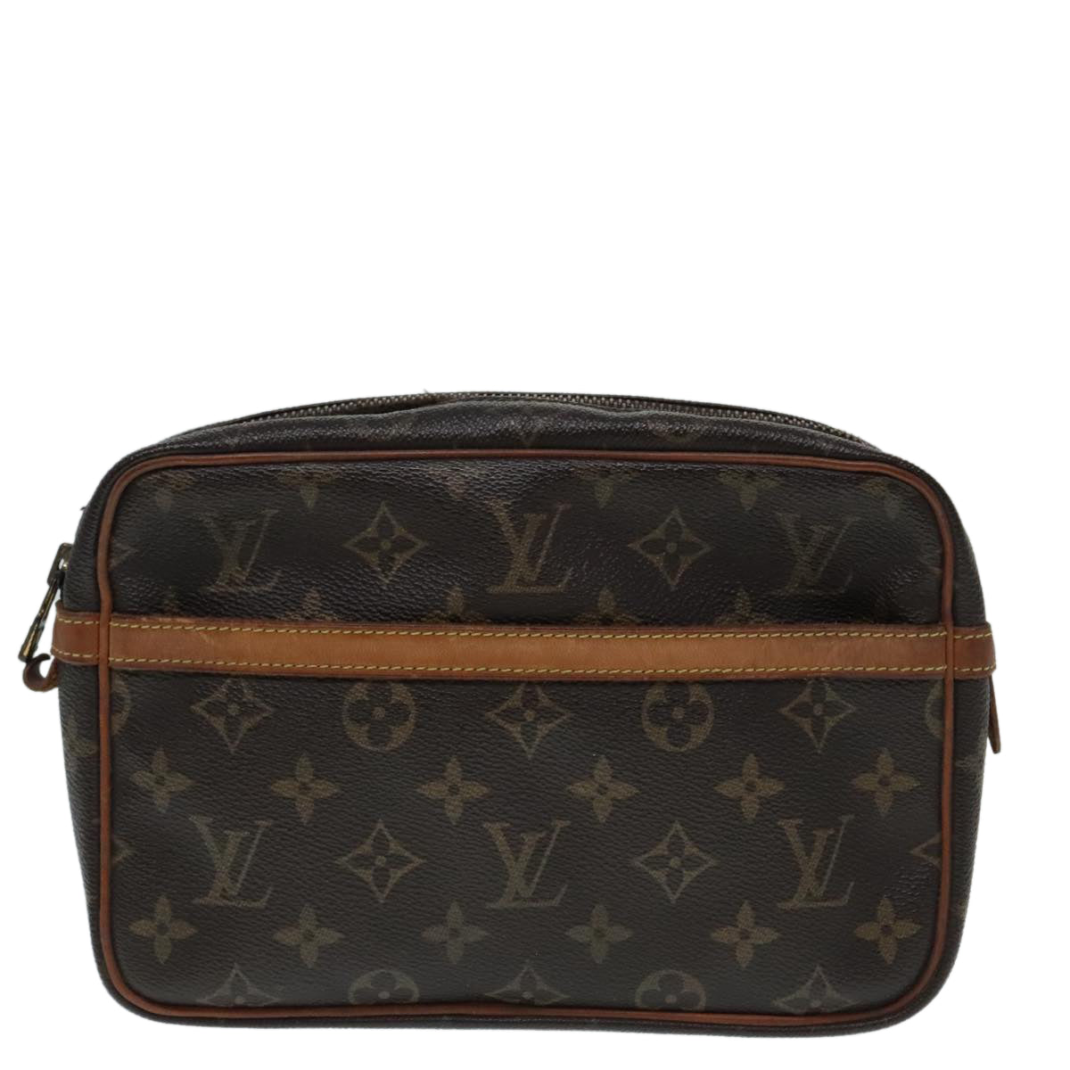 LOUIS VUITTON Monogram Compiegne 23 Clutch Bag M51847 LV Auth 90530