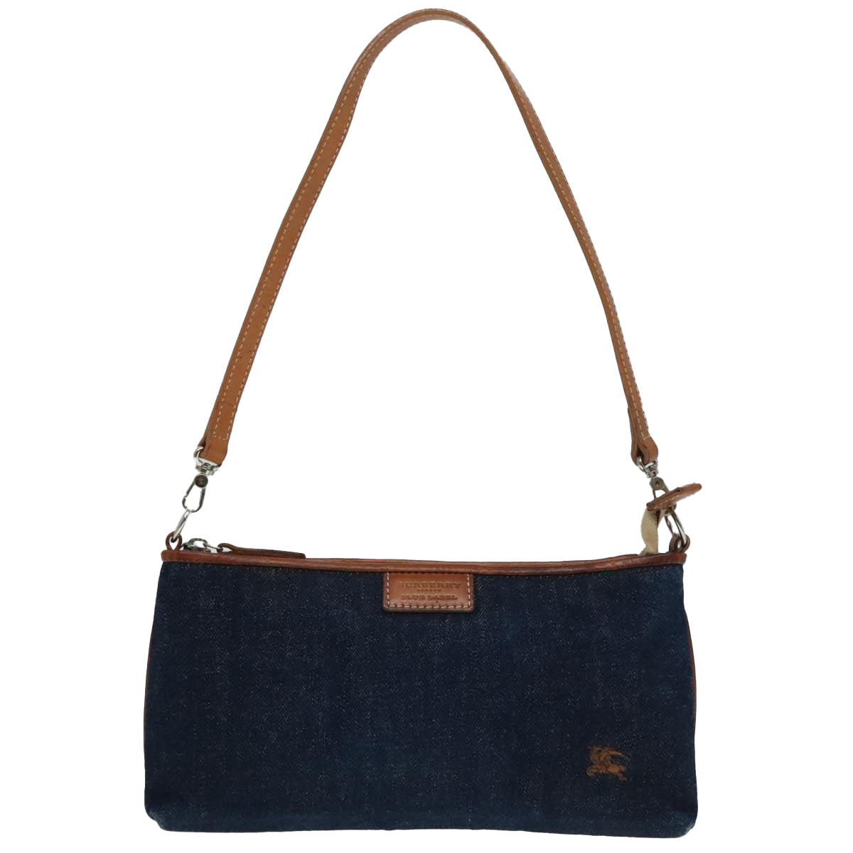 BURBERRY Blue Label Shoulder Bag Denim Navy Auth 90548 - 0