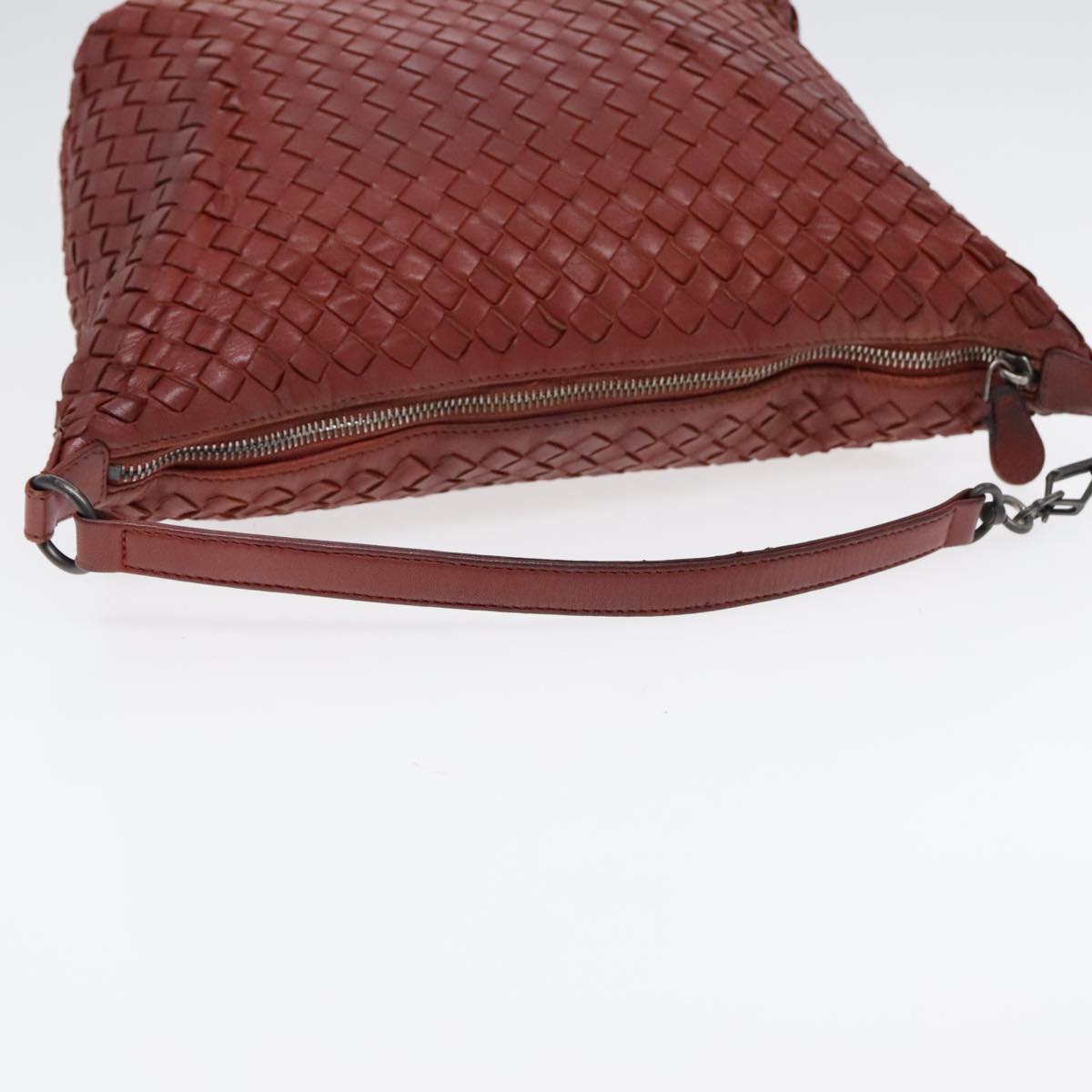 BOTTEGA VENETA INTRECCIATO Hand Bag Leather Brown Auth 90565