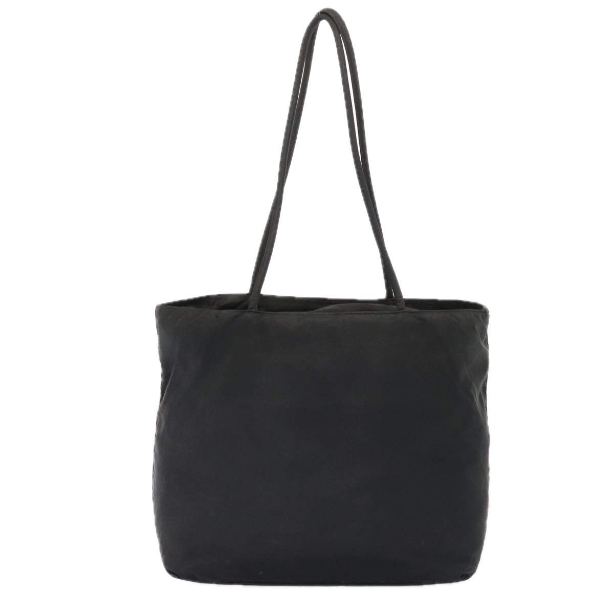 PRADA Tote Bag Nylon Black Silver Auth 90581 - 0