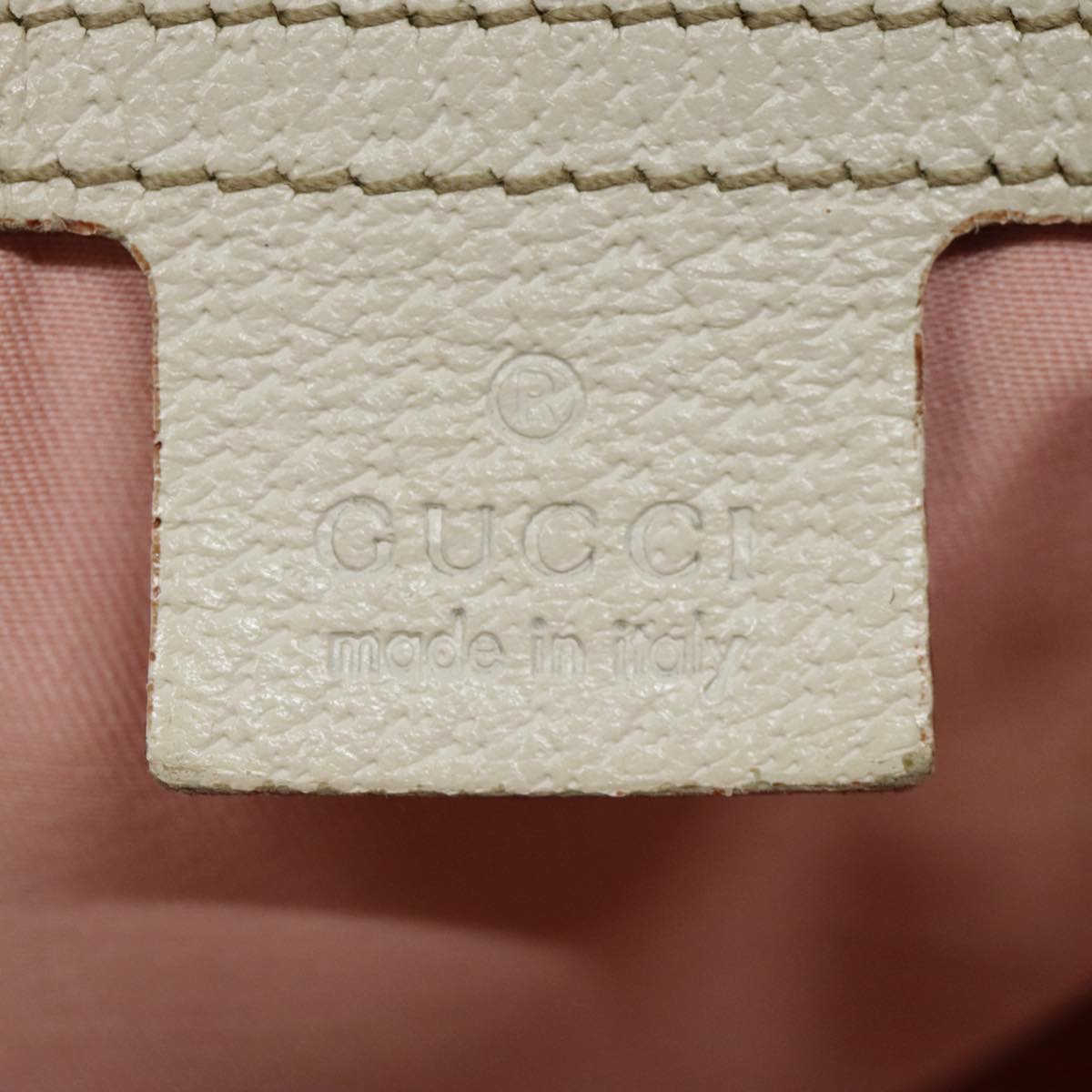 GUCCI GG Canvas Sherry Line Tote Bag Pink White gold 139260 Auth 90584