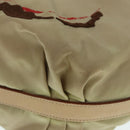PRADA Shoulder Bag Nylon Leather Beige Silver Auth 90608-16
