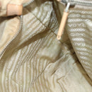 PRADA Shoulder Bag Nylon Leather Beige Silver Auth 90608-19