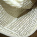 PRADA Shoulder Bag Nylon Leather Beige Silver Auth 90608-21