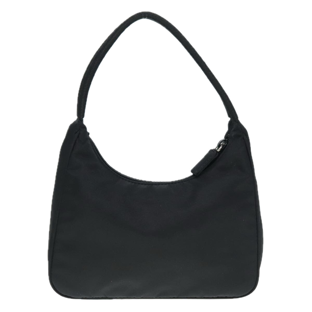 PRADA Hand Bag Nylon Black Silver Auth 90614 - 0