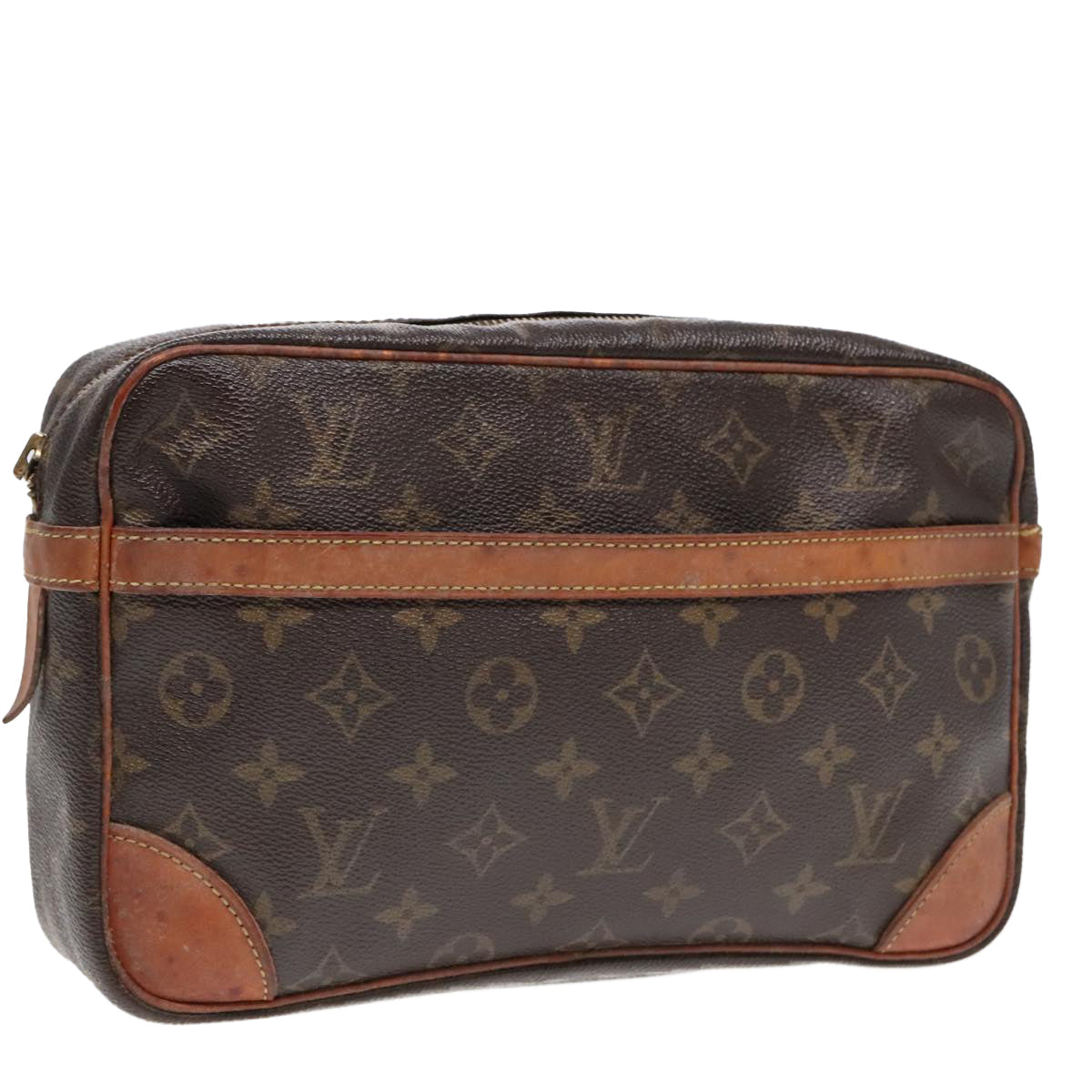 LOUIS VUITTON Monogram Compiegne 28 Clutch Bag M51845 LV Auth 90626