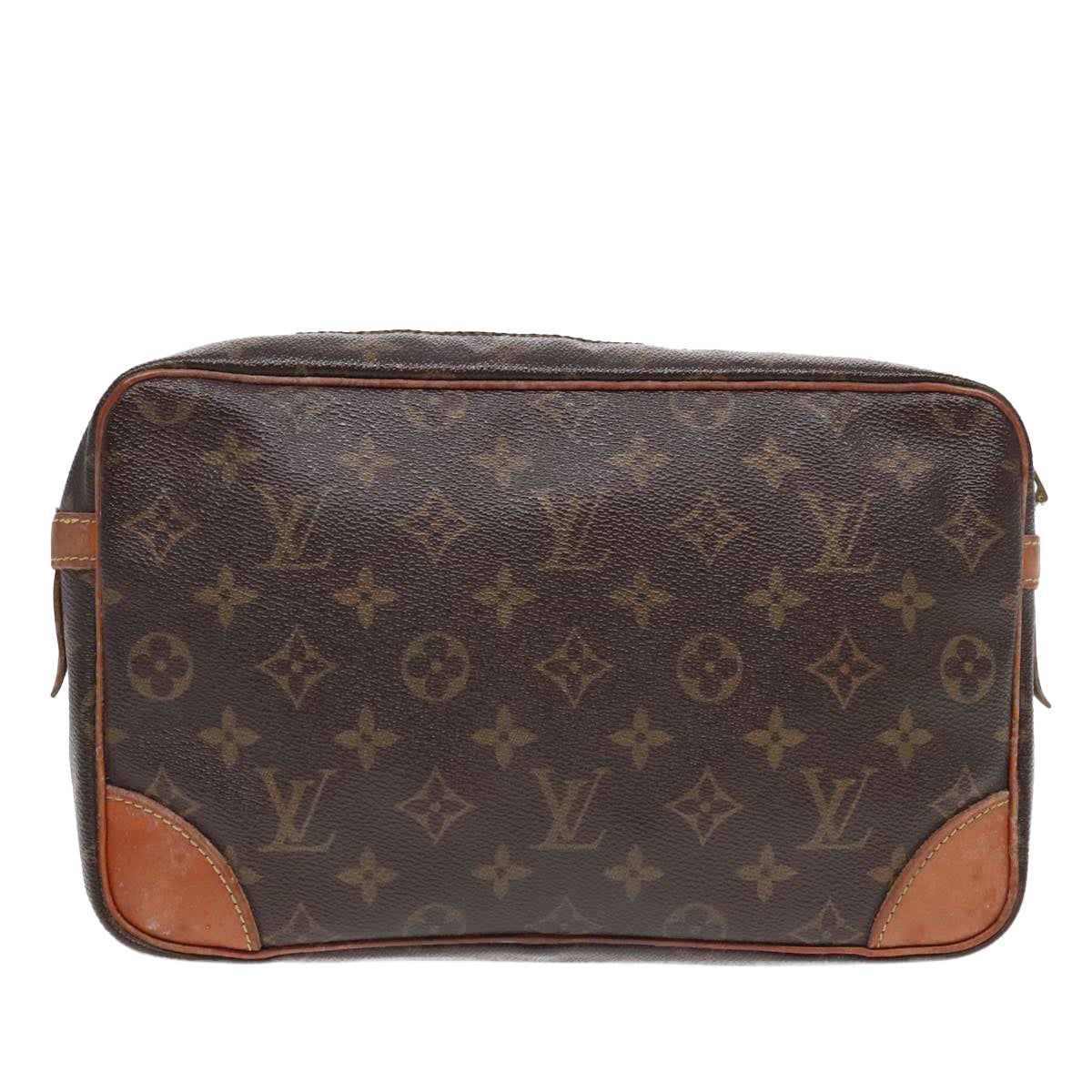 LOUIS VUITTON Monogram Compiegne 28 Clutch Bag M51845 LV Auth 90626