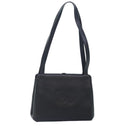 CHANEL COCO Mark Shoulder Bag Caviar Skin Black CC Auth 90649-1