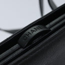 CHANEL COCO Mark Shoulder Bag Caviar Skin Black CC Auth 90649-14