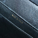 CHANEL COCO Mark Shoulder Bag Caviar Skin Black CC Auth 90649-16