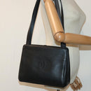 CHANEL COCO Mark Shoulder Bag Caviar Skin Black CC Auth 90649-23