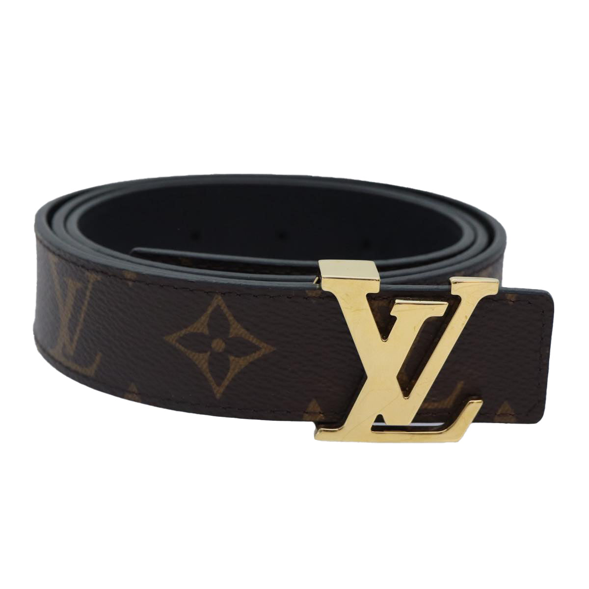 LOUIS VUITTON Monogram Ceinture LV Initials Belt 41.7"" M0565 LV Auth 90695