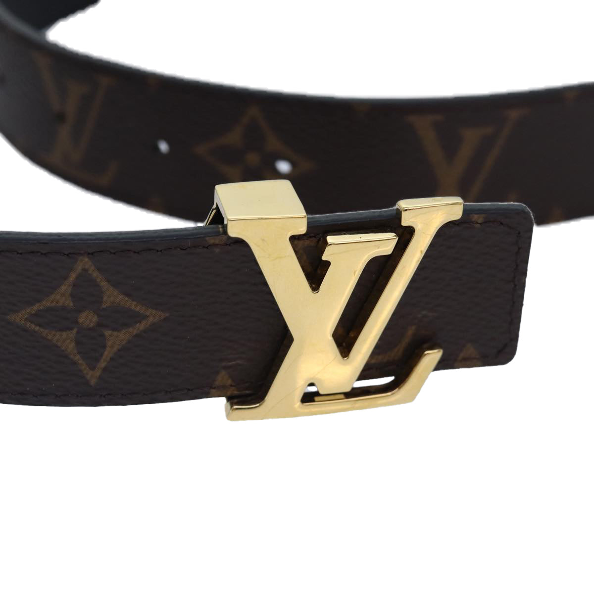 LOUIS VUITTON Monogram Ceinture LV Initials Belt 41.7"" M0565 LV Auth 90695 - 0