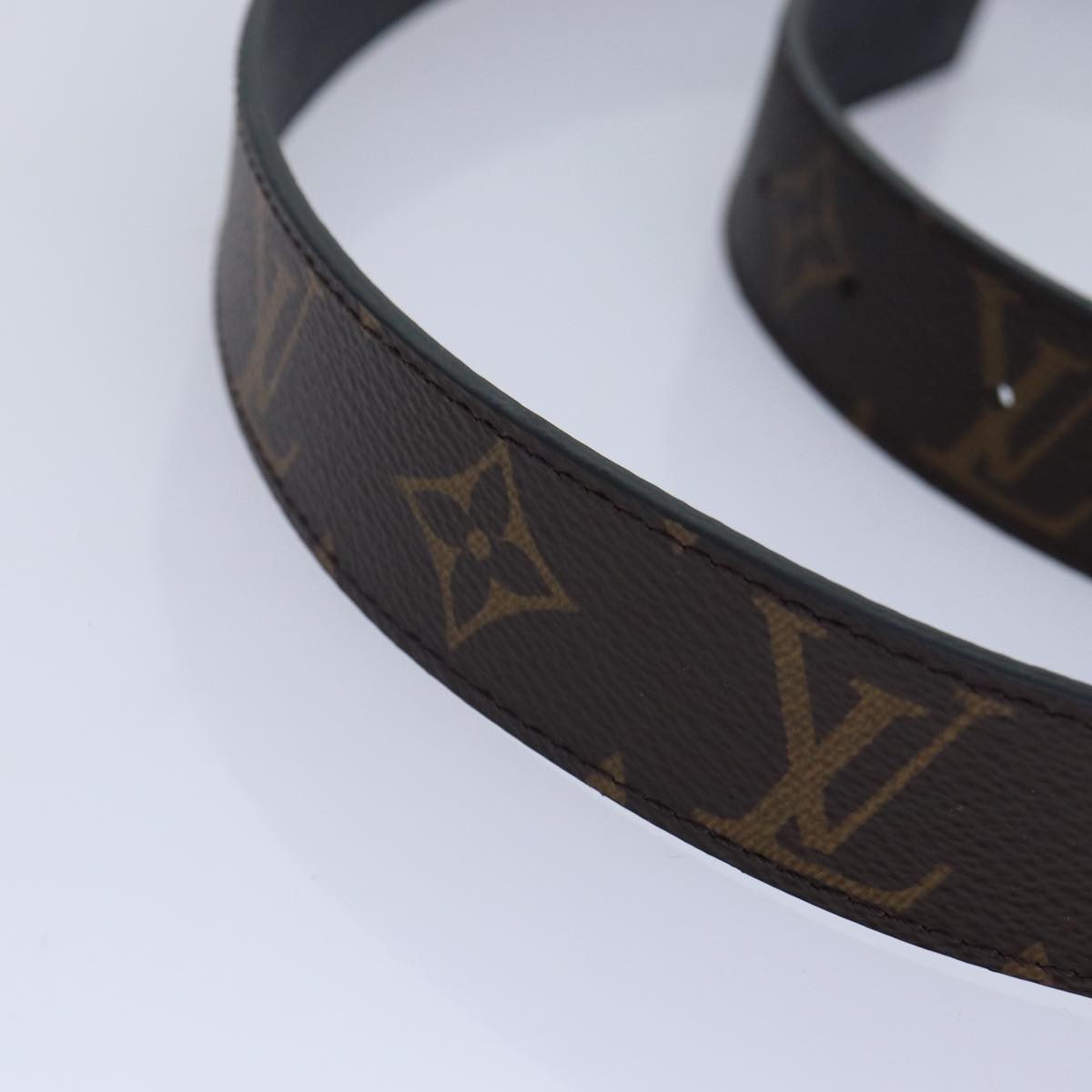 LOUIS VUITTON Monogram Ceinture LV Initials Belt 41.7"" M0565 LV Auth 90695