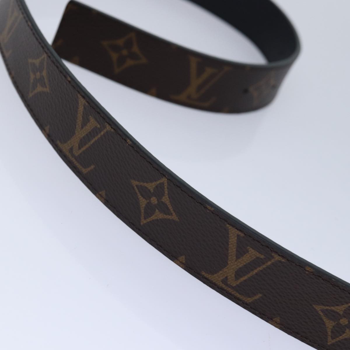 LOUIS VUITTON Monogram Ceinture LV Initials Belt 41.7"" M0565 LV Auth 90695