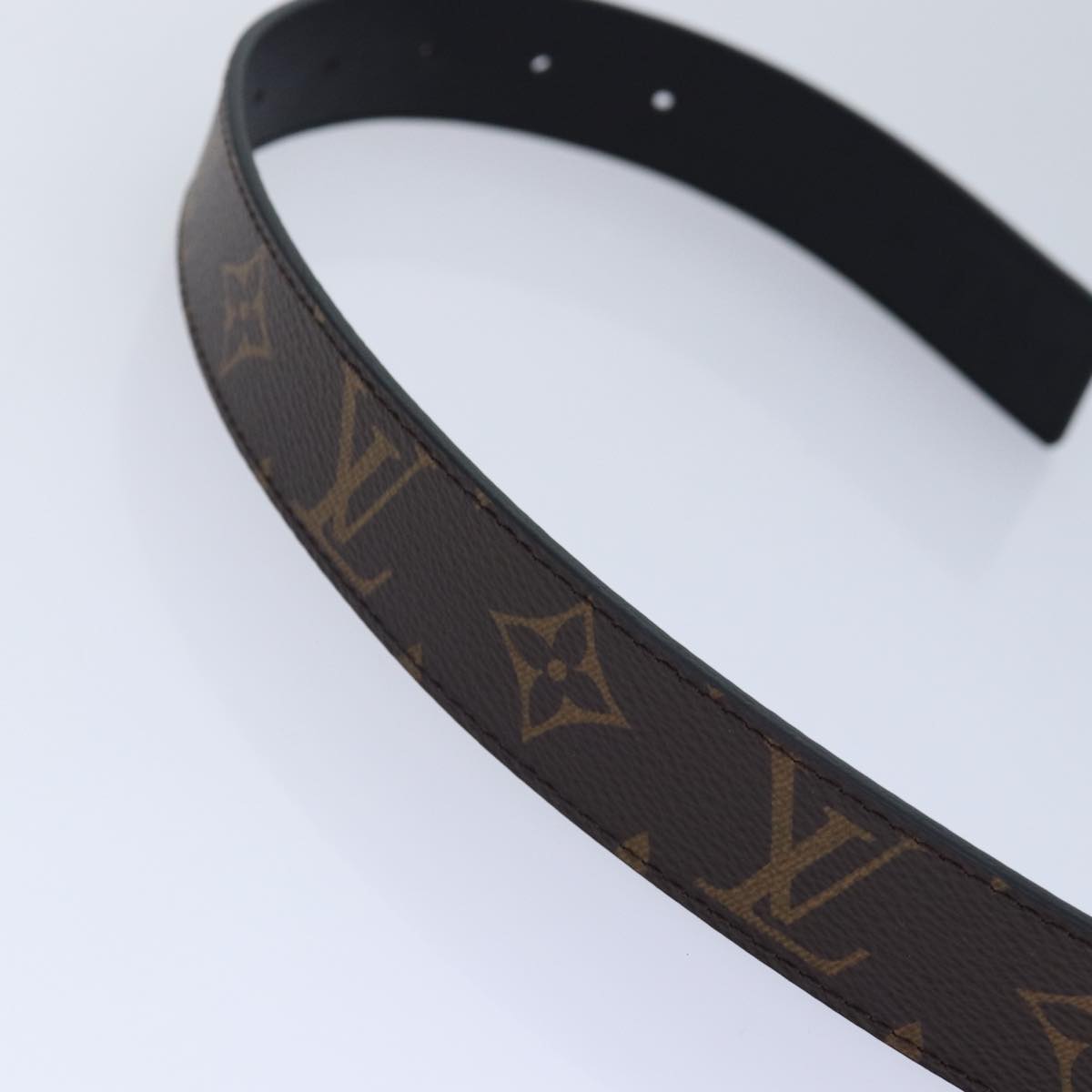 LOUIS VUITTON Monogram Ceinture LV Initials Belt 41.7"" M0565 LV Auth 90695