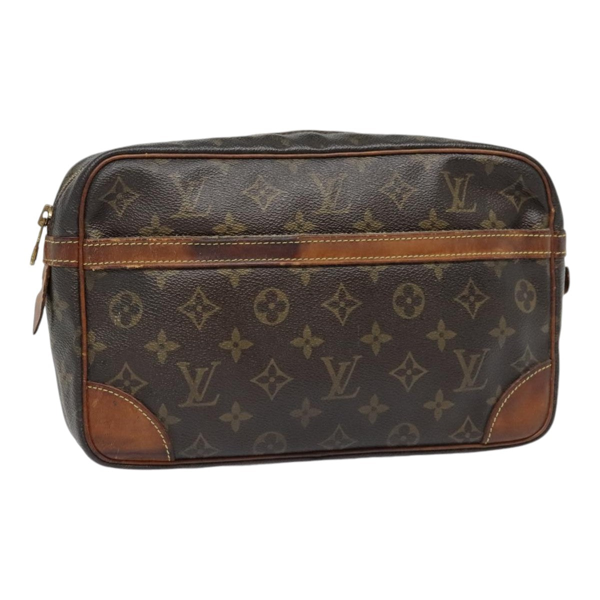 LOUIS VUITTON Monogram Compiegne 28 Clutch Bag M51845 LV Auth 90700