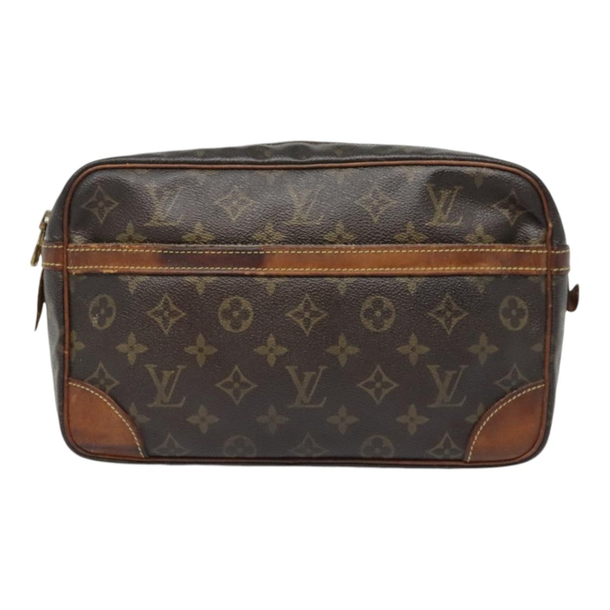 LOUIS VUITTON Monogram Compiegne 28 Clutch Bag M51845 LV Auth 90700