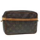 LOUIS VUITTON Monogram Compiegne 23 Clutch M51847 LV Auth 90722-1