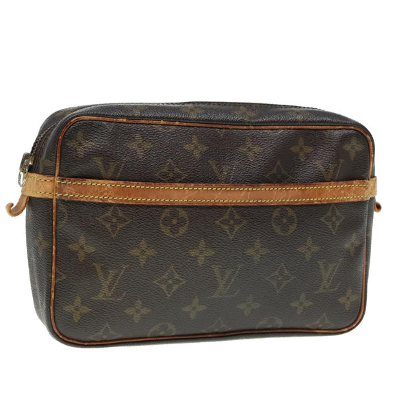 LOUIS VUITTON Monogram Compiegne 23 Clutch M51847 LV Auth 90722