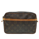 LOUIS VUITTON Monogram Compiegne 23 Clutch M51847 LV Auth 90722-13
