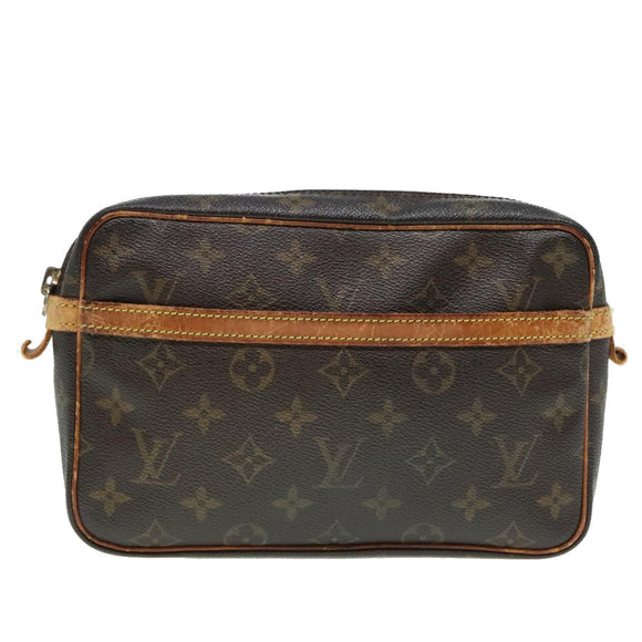 LOUIS VUITTON Monogram Compiegne 23 Clutch M51847 LV Auth 90722