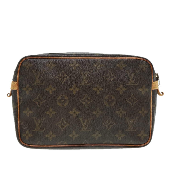 LOUIS VUITTON Monogram Compiegne 23 Clutch M51847 LV Auth 90722