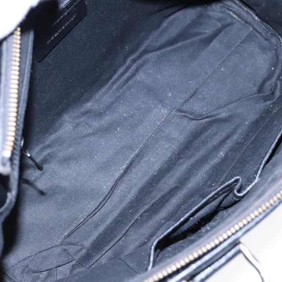 BURBERRY Nova Check Hand Bag Canvas Beige Black Auth 90729