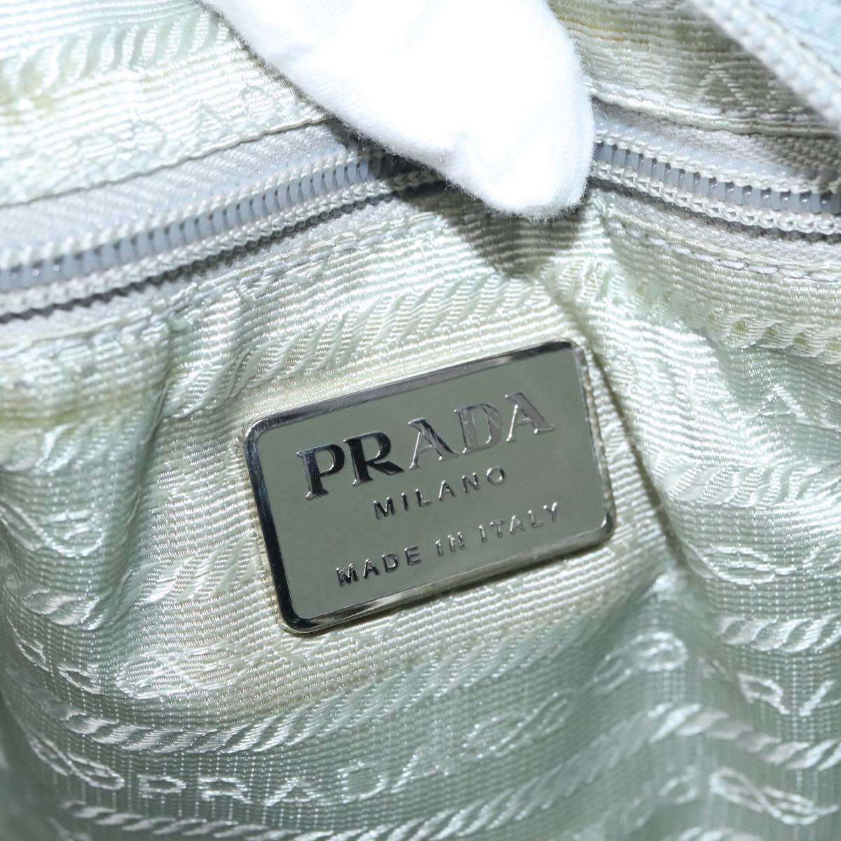 PRADA Shoulder Bag Nylon Light Blue Auth 90732