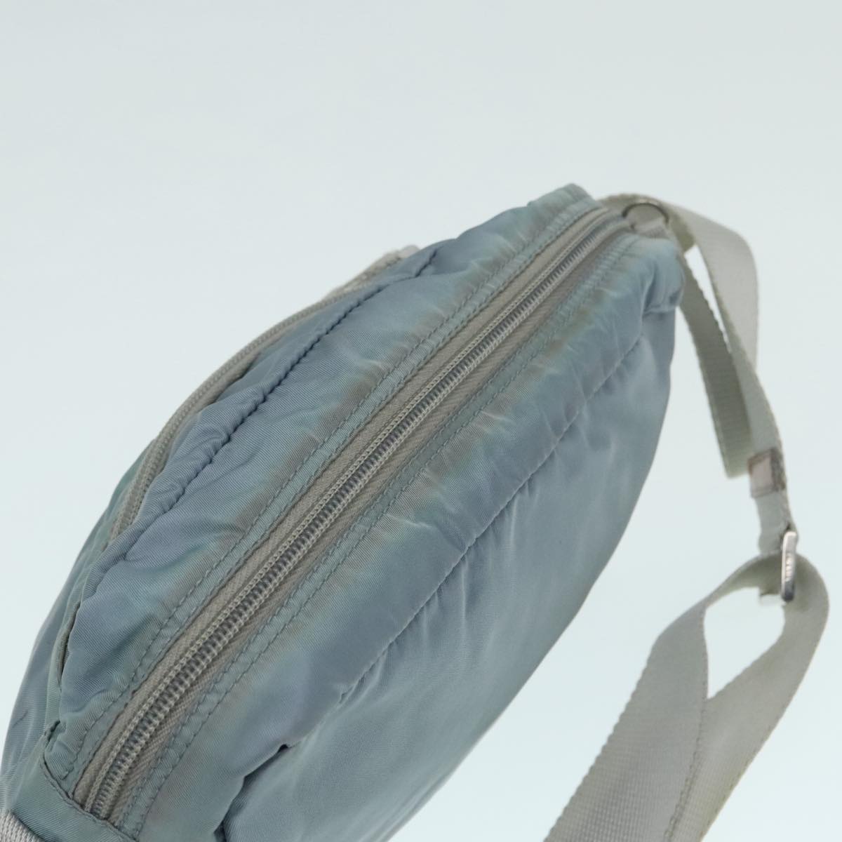 PRADA Shoulder Bag Nylon Light Blue Auth 90732