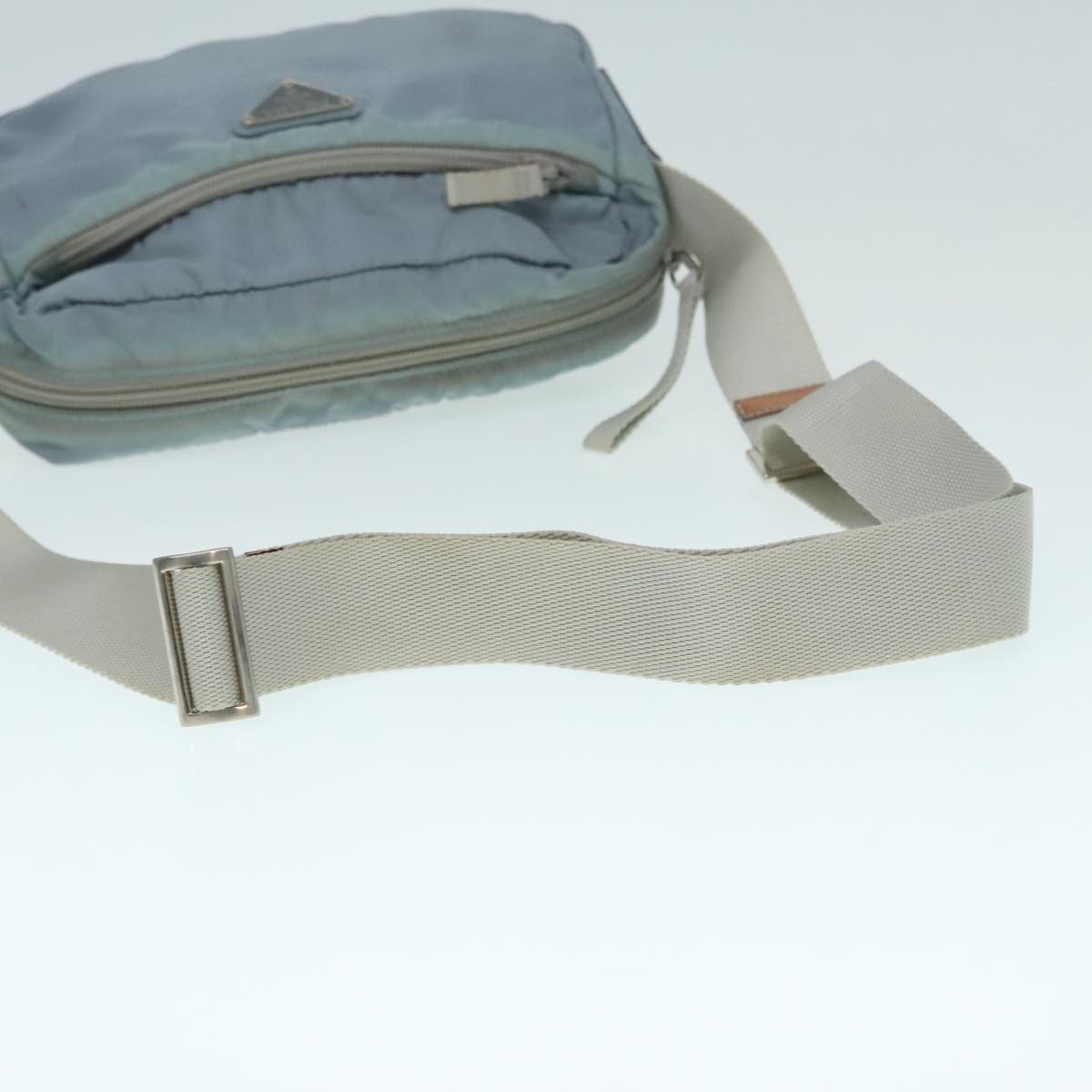 PRADA Shoulder Bag Nylon Light Blue Auth 90732