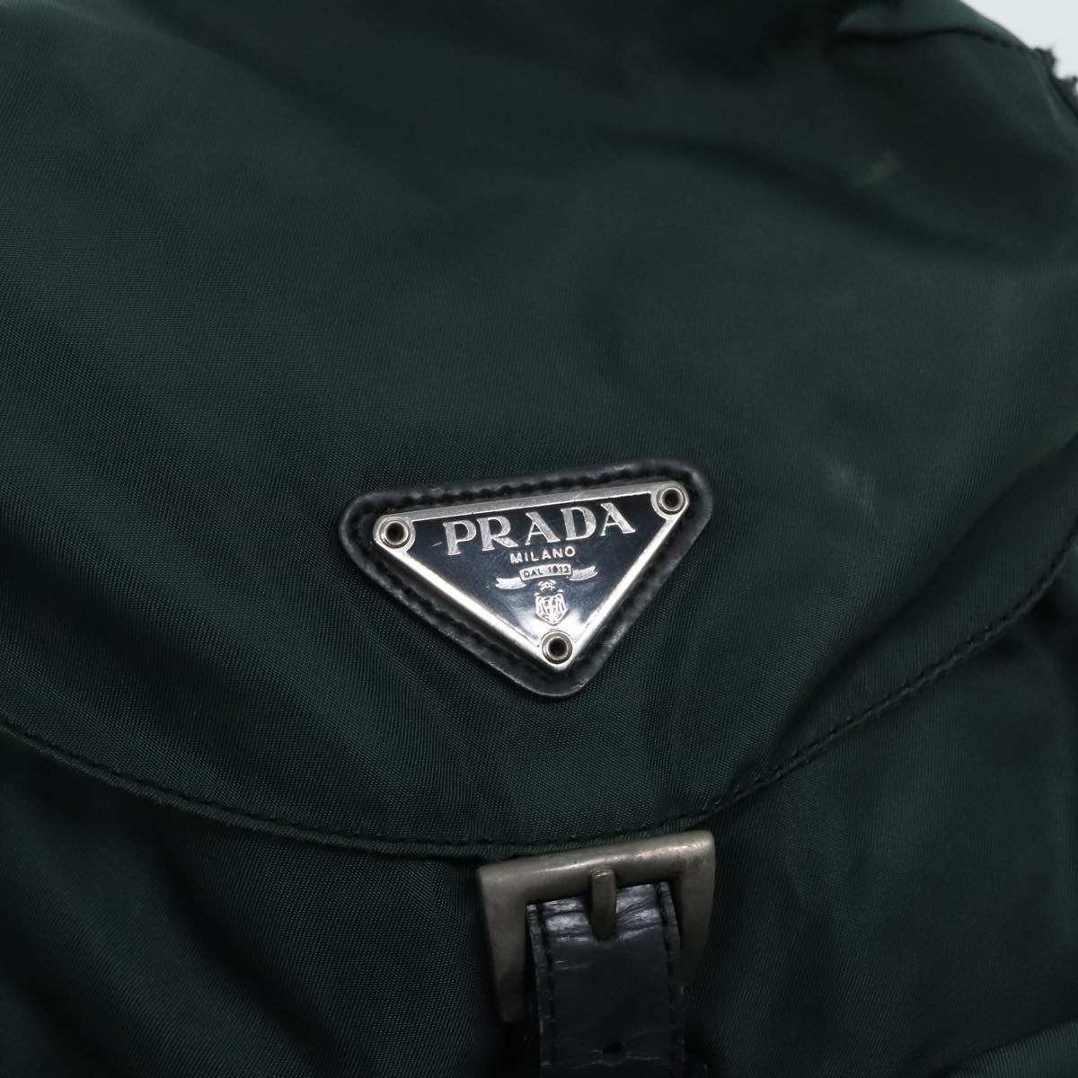 PRADA Backpack Nylon Green Auth 90749