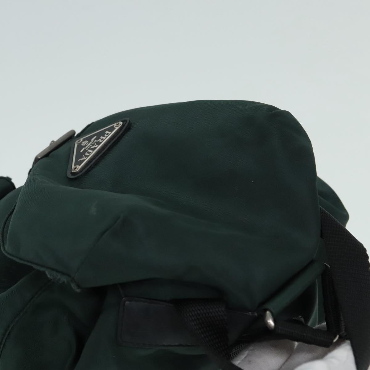 PRADA Backpack Nylon Green Auth 90749