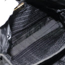 PRADA Hand Bag Nylon Black Gold Auth 90752-10
