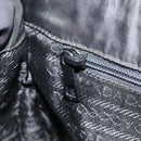 PRADA Hand Bag Nylon Black Gold Auth 90752-21