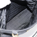 PRADA Hand Bag Nylon Black Gold Auth 90752-22