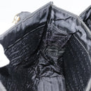 PRADA Hand Bag Nylon Black Gold Auth 90752-24
