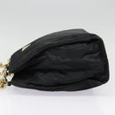 PRADA Hand Bag Nylon Black Gold Auth 90752-3