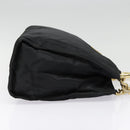 PRADA Hand Bag Nylon Black Gold Auth 90752-4