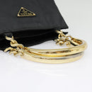 PRADA Hand Bag Nylon Black Gold Auth 90752-7