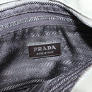PRADA Hand Bag Canvas Khaki Silver Auth 90754-17