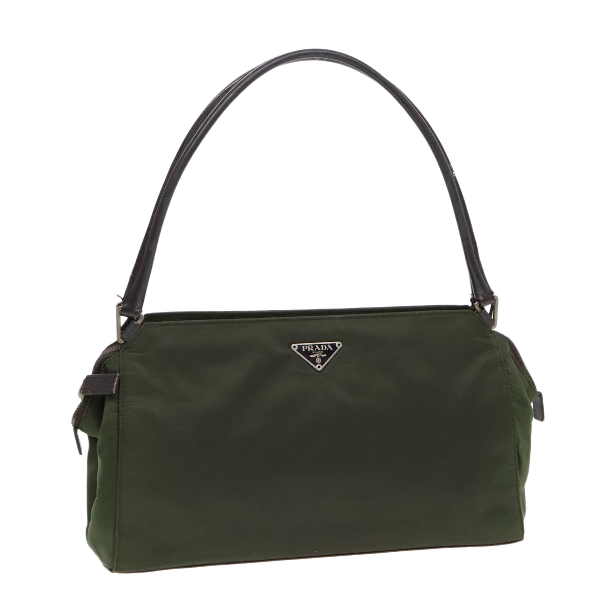 PRADA Shoulder Bag Nylon Khaki Auth 90781