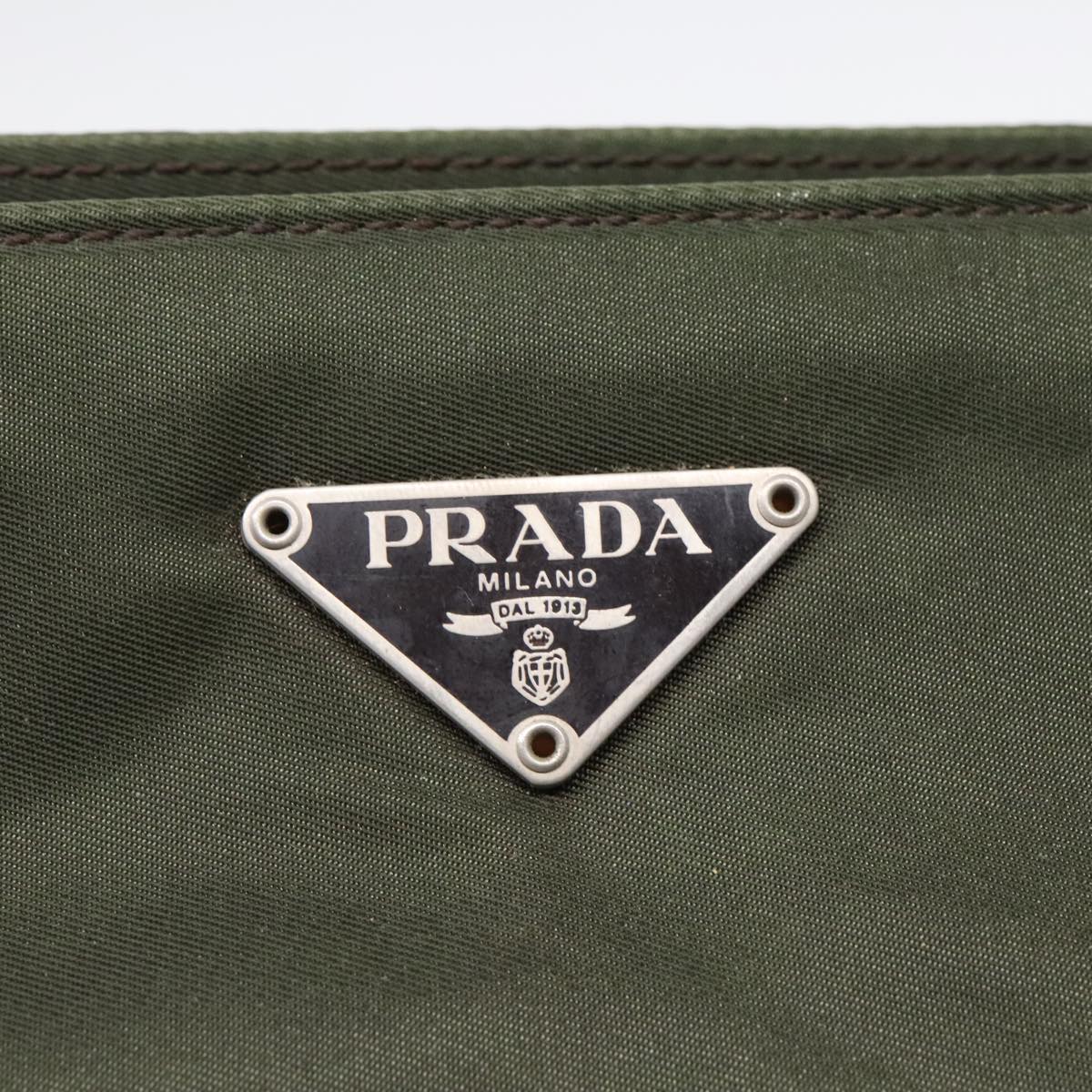 PRADA Shoulder Bag Nylon Khaki Auth 90781