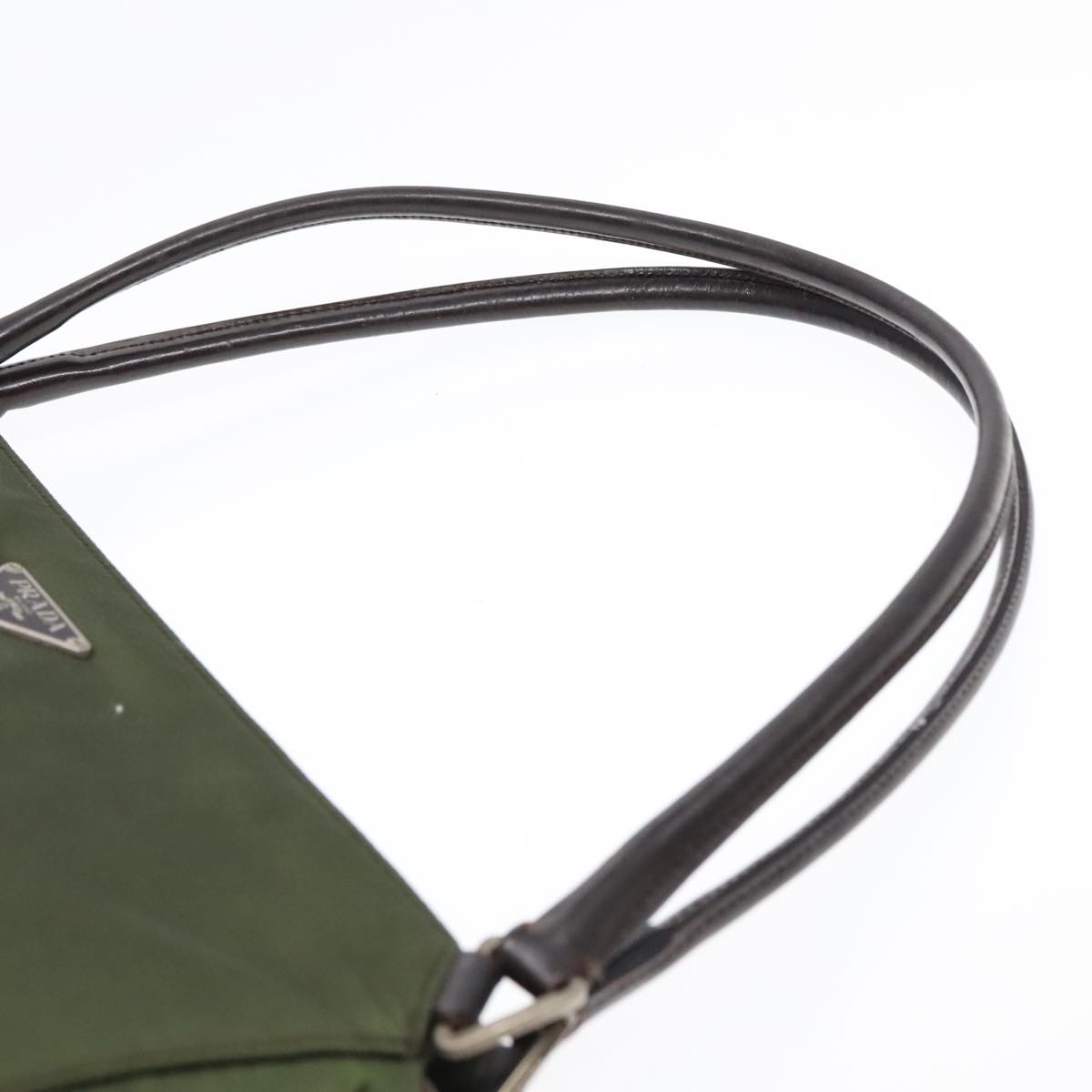 PRADA Shoulder Bag Nylon Khaki Auth 90781