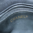 CHANEL Bicolore Chain Waist bag Leather Black Gold CC Auth 90785M-19