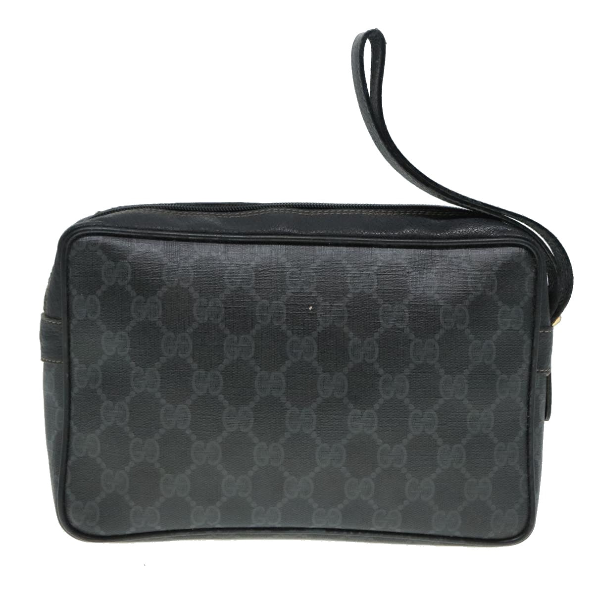 GUCCI GG Canvas Clutch Bag PVC Black Auth 90791 - 0